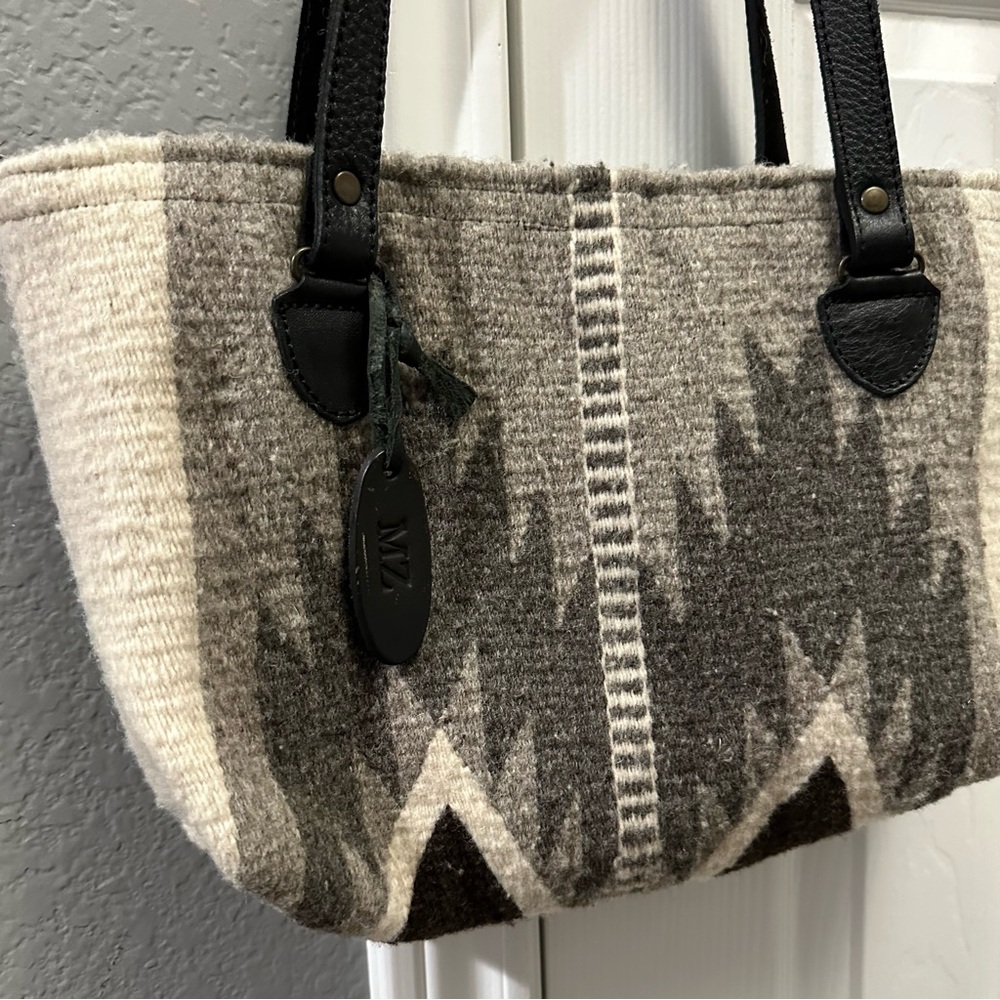 MZ wool Aztec western boho handmade bag - Picture 2 of 4